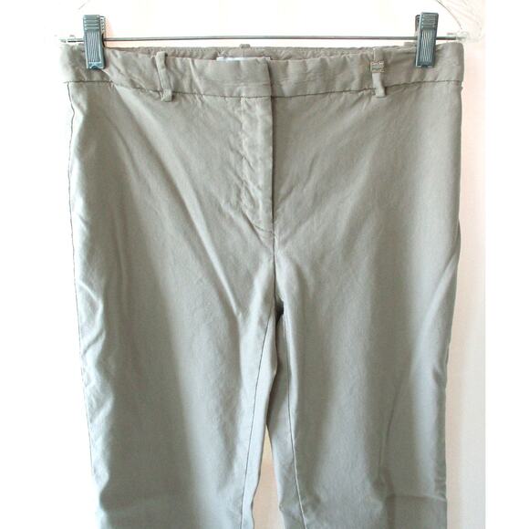 Calvin Klein Women's Tan Mid Rise Taper Leg Stretch Zip Front Pants Size 6 - Picture 2 of 9